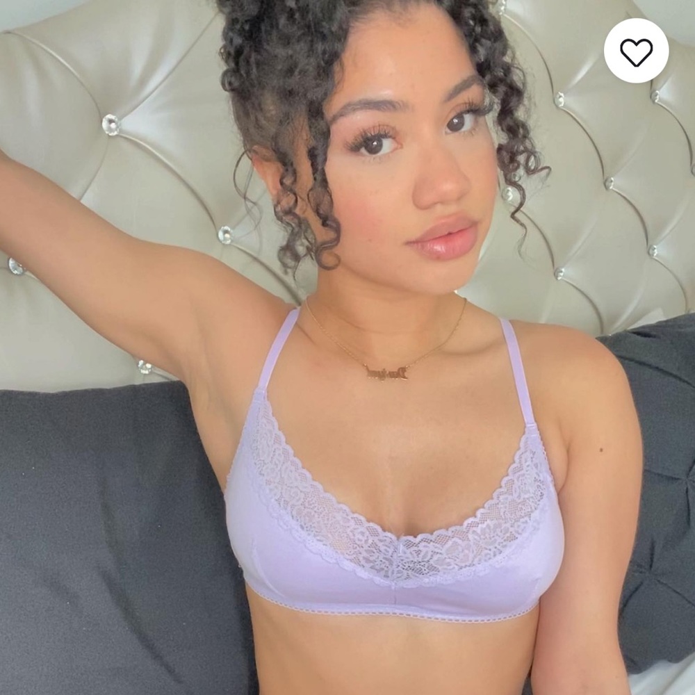 Savage X Fenty Cotton Essentials Bralette in Purple Fairy Dust